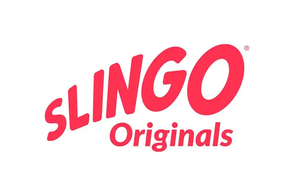 Logotipo de Slingo Originals en color rojo sobre fondo blanco